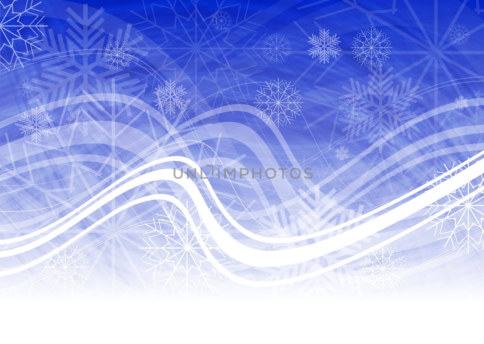 Abstract Christmas background with snowflakes and waves - eps 10