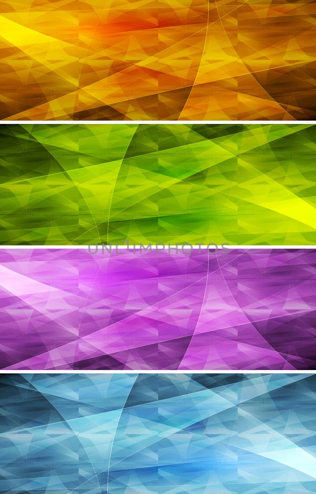 Set of bright abstract banners - eps 10