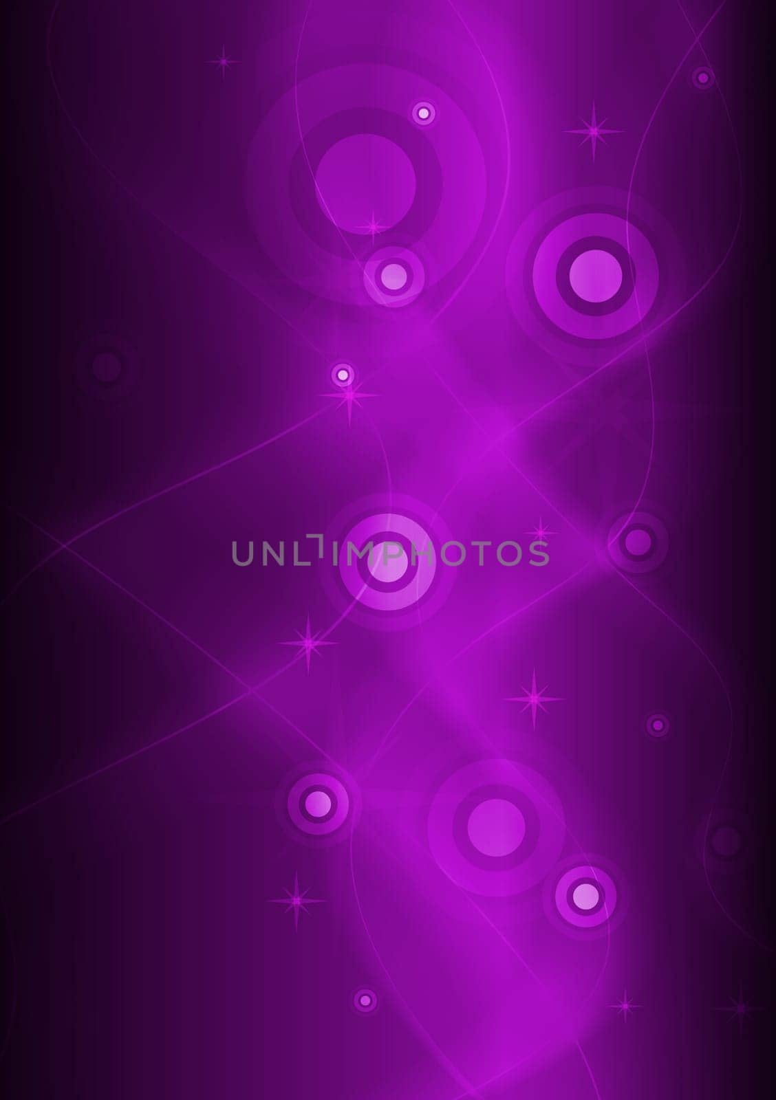 Violet vector abstraction with circles, stars and lines - eps 10
