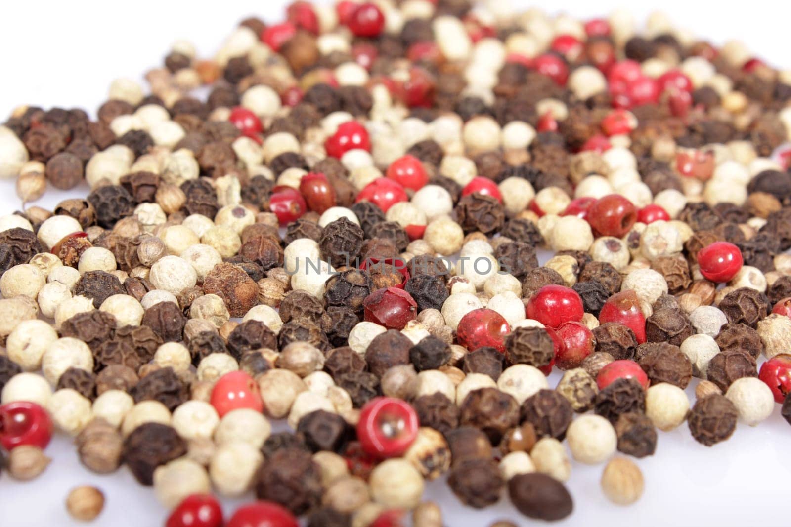 Mixed pepper isolated on white background