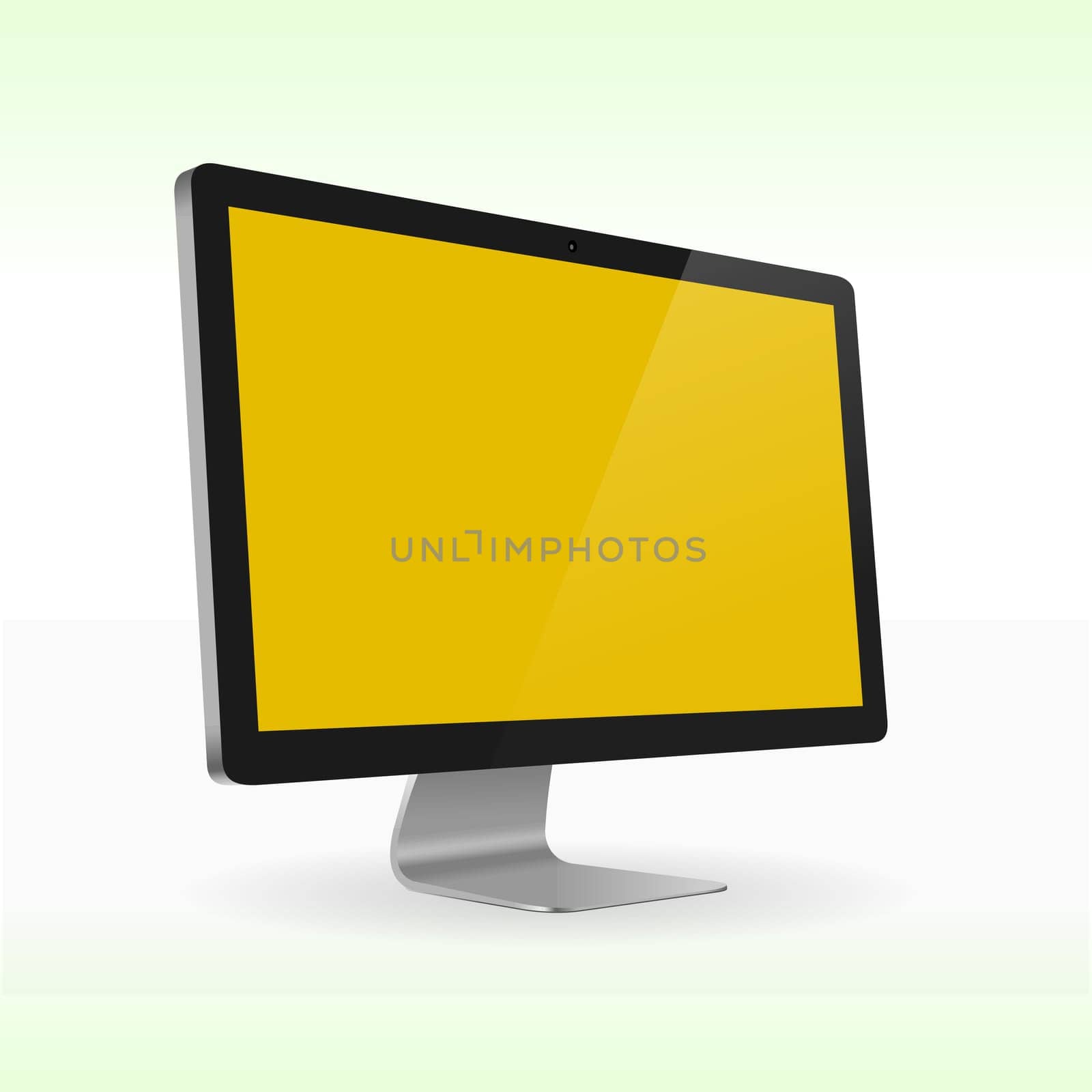 Vector LCD monitor isolated for presentations