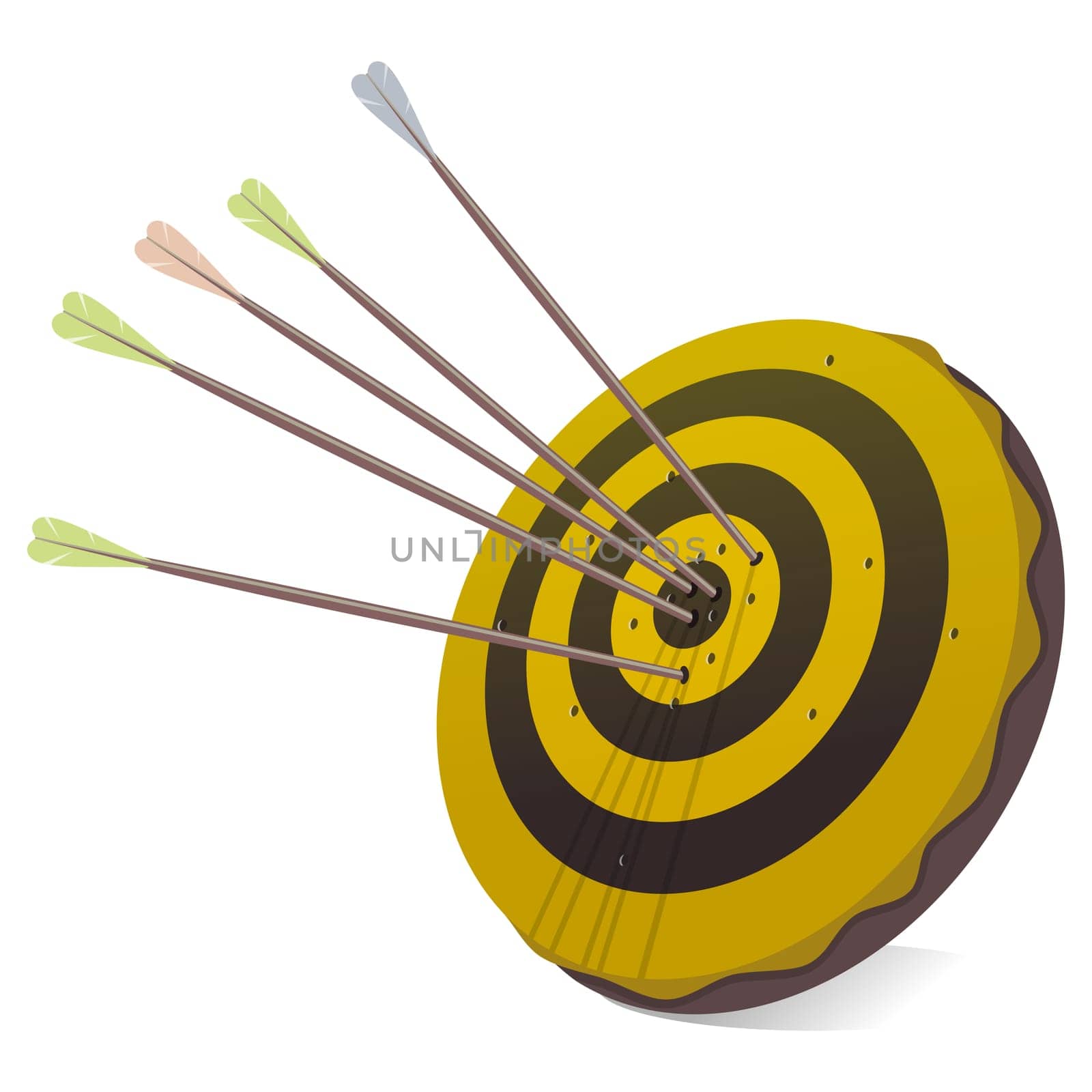 Symbol of successful business activity in form of a target