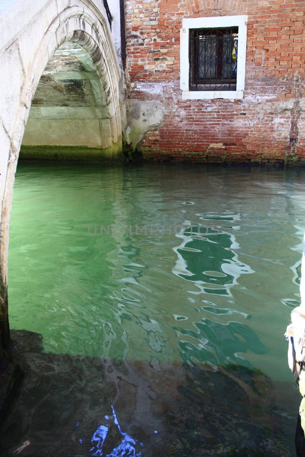 Typical Venetian bridge over a small side canal