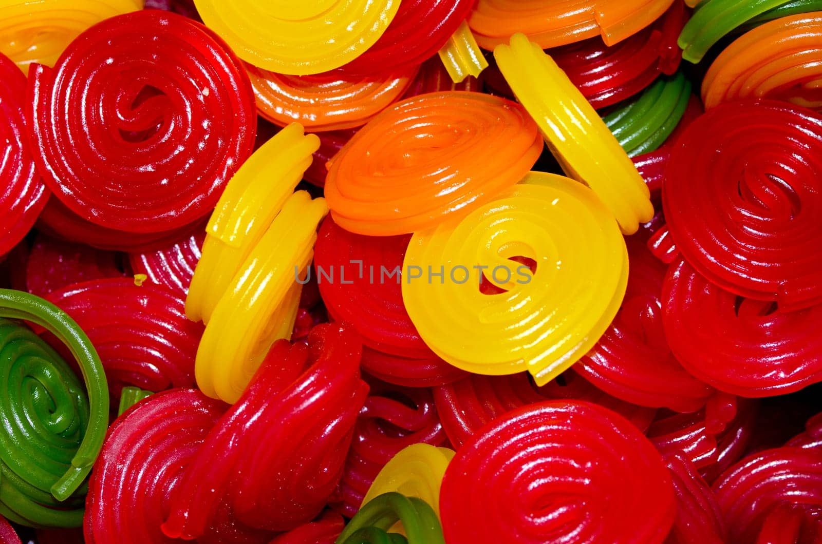 sweet rolls and colored candy