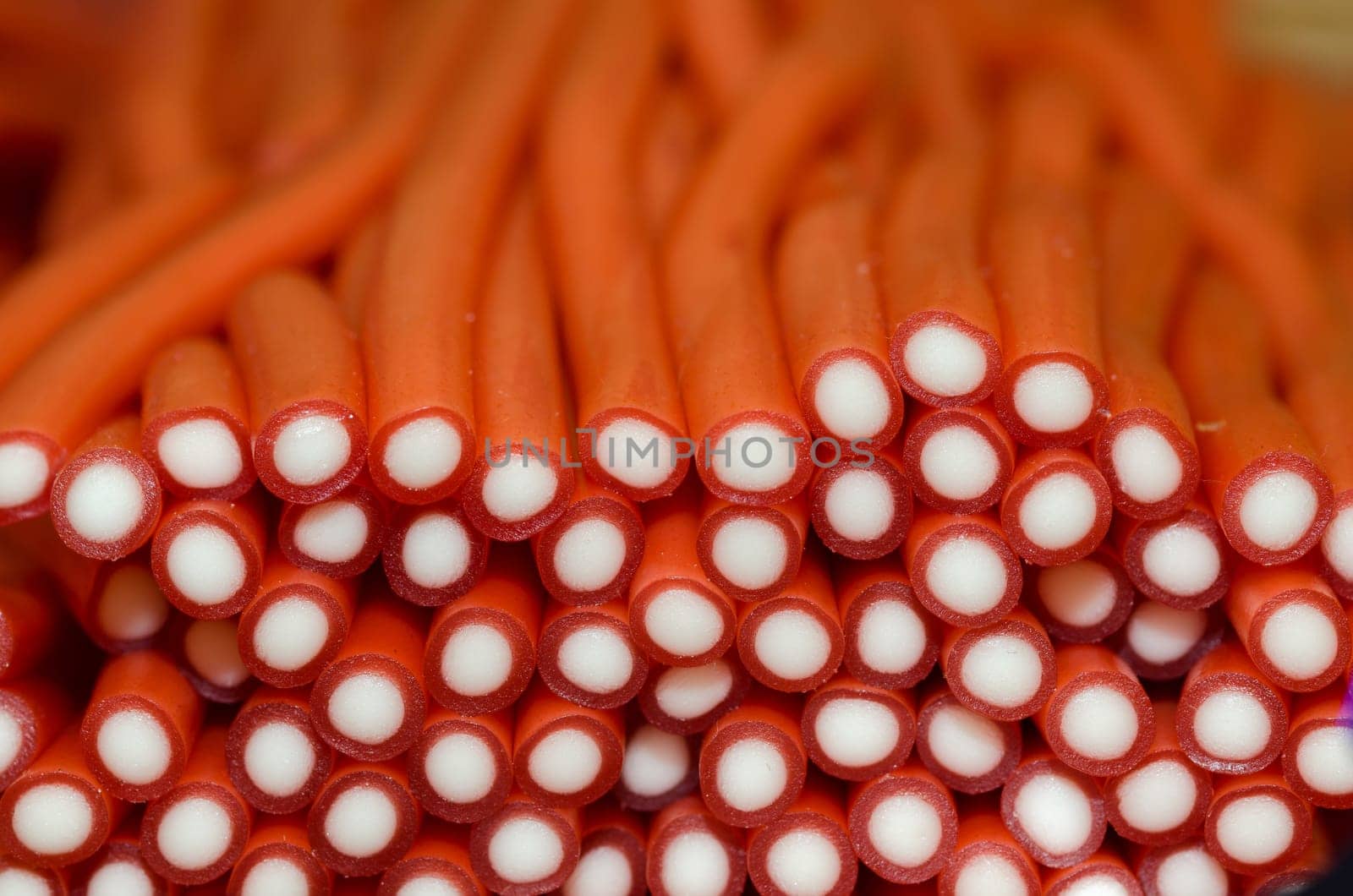 candy licorice rod-shaped orange