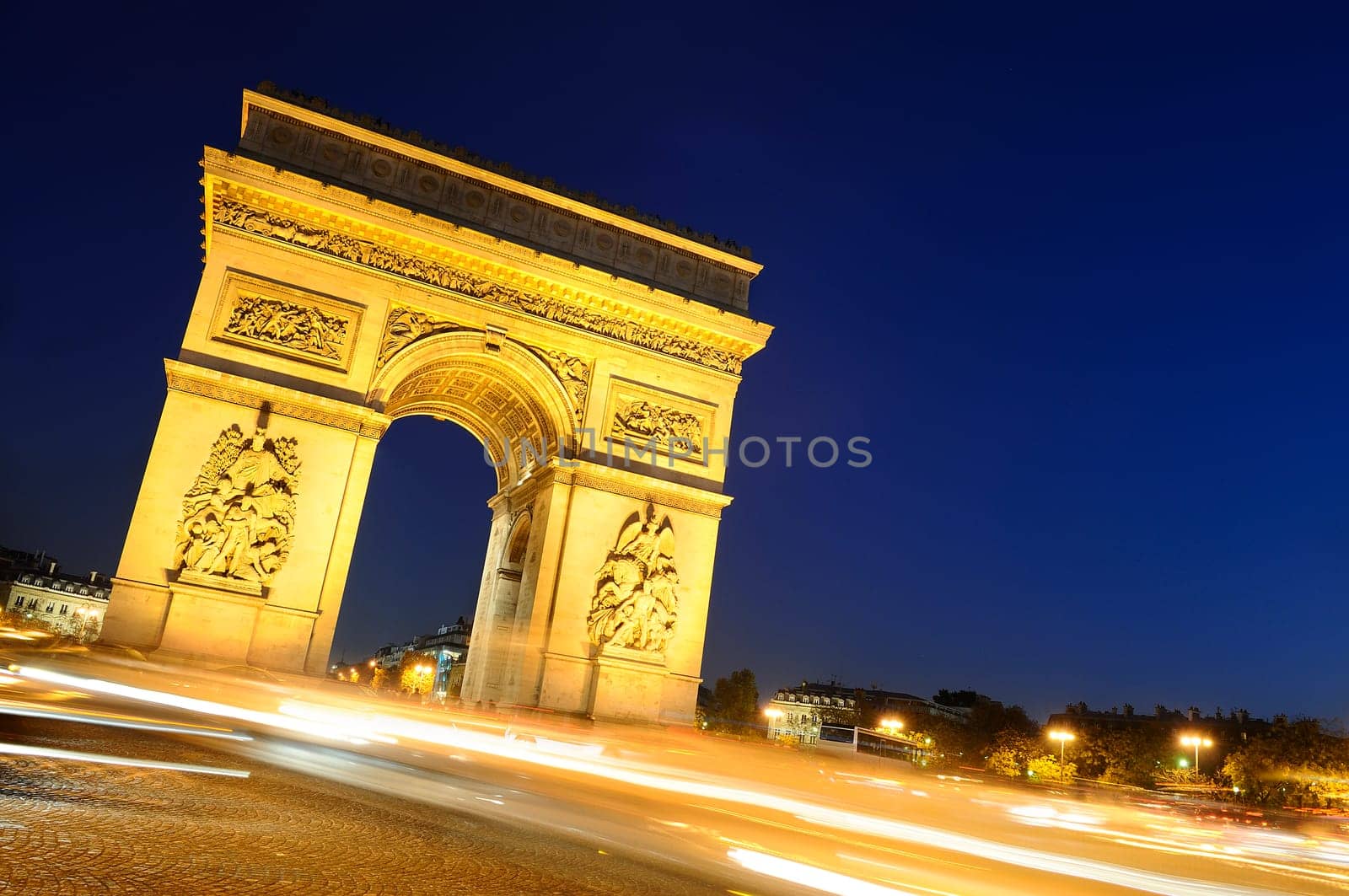 Arch of Triumph on the star place square. Paris, France