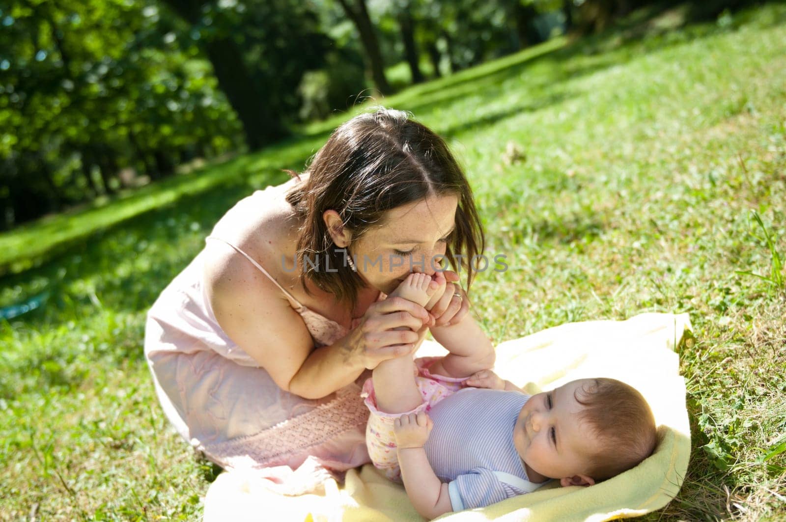 Great time - happy mother with child