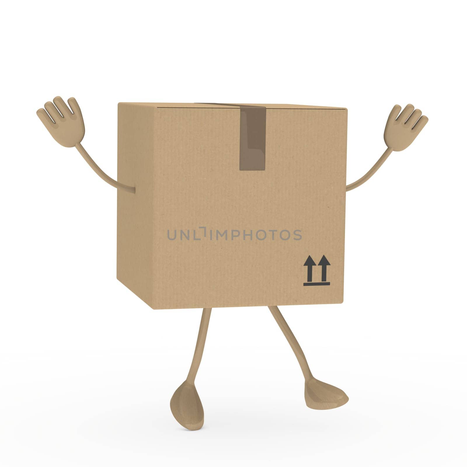 package figur wave hands on white background