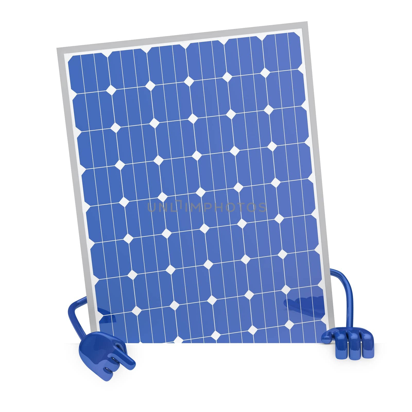 solar panel figure behind a white wall
