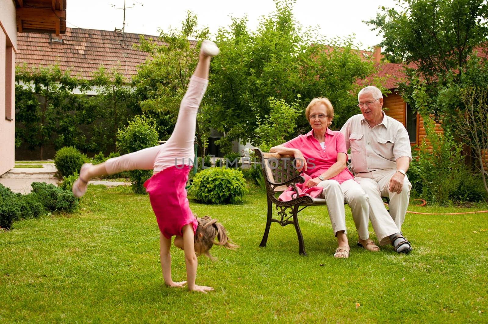 Happy retirement with grandchild