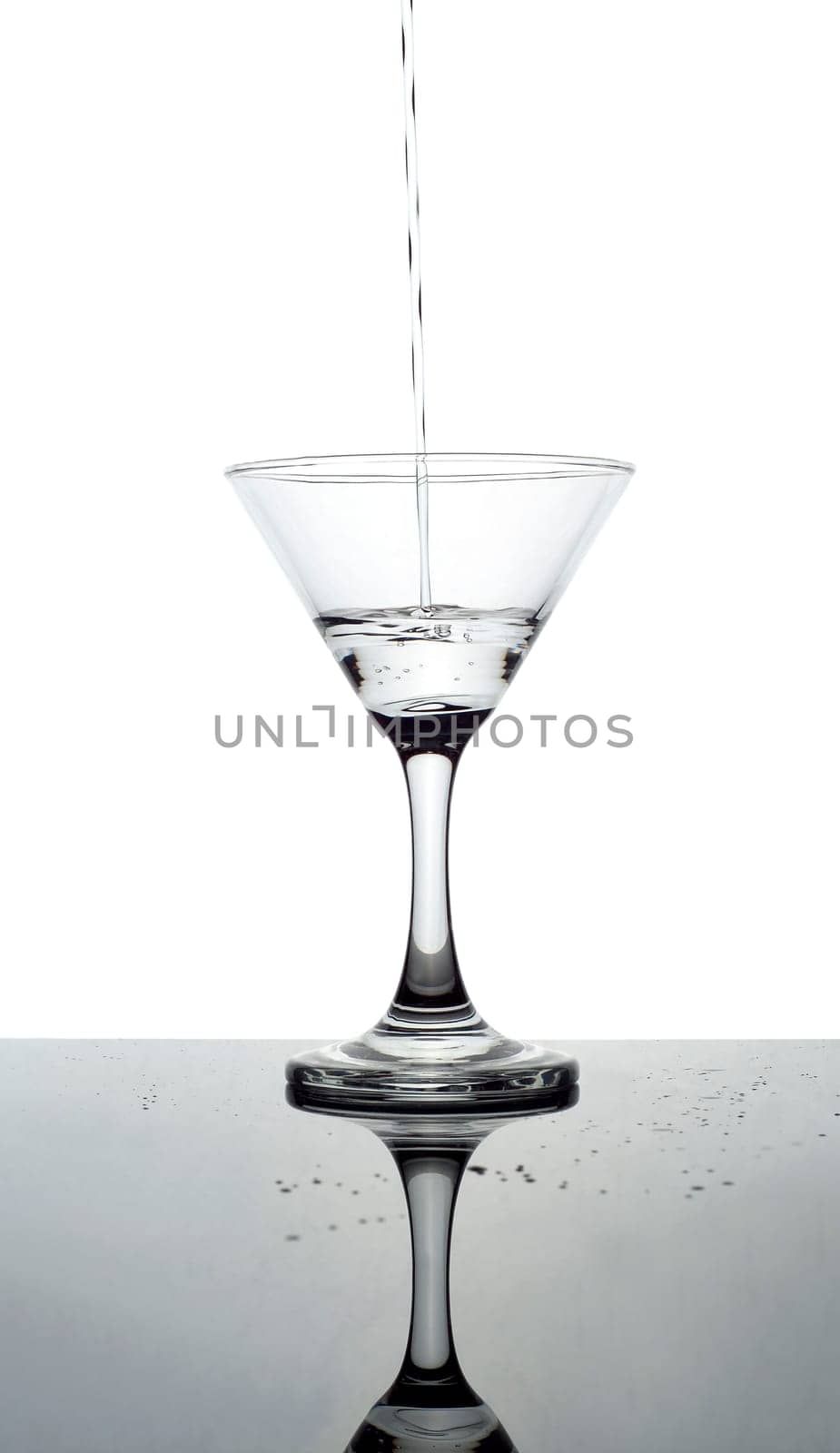 Martini glass on white background