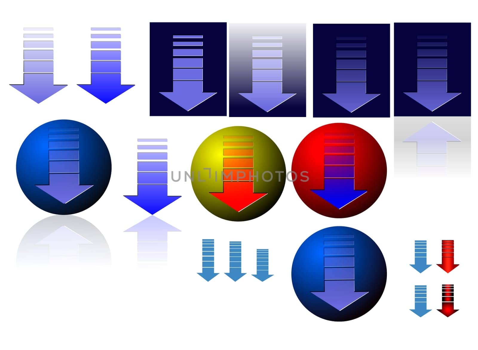 Set of the buttons for website - download