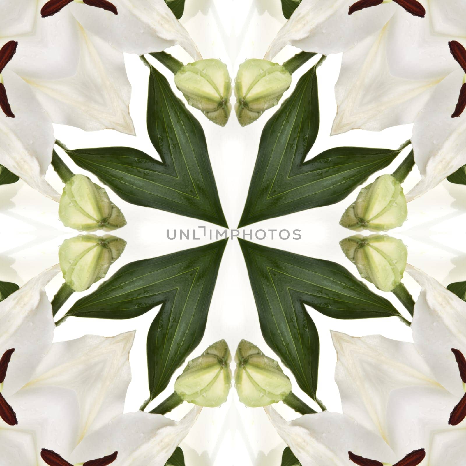 an abstract kaleidoscope background on white background