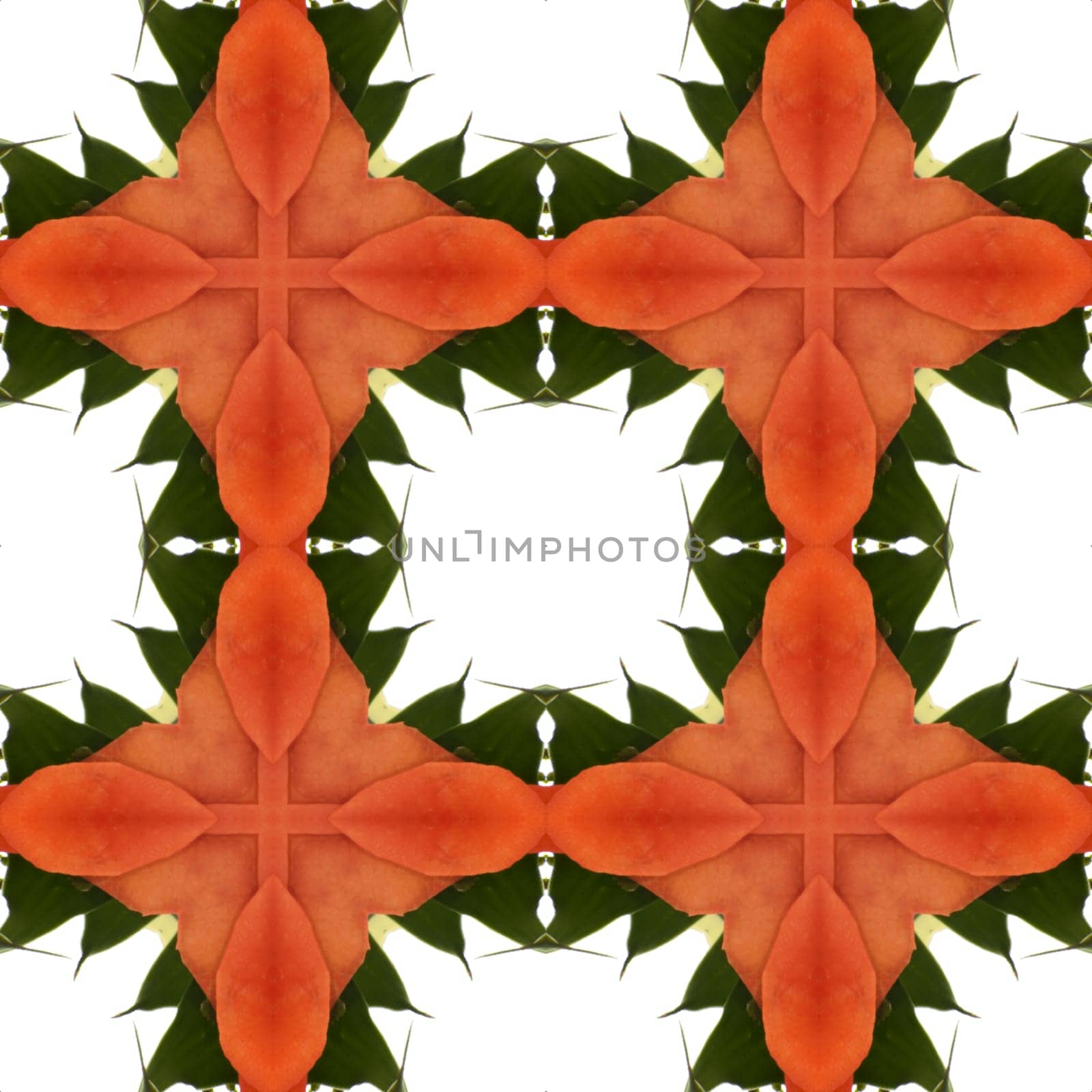 an abstract kaleidoscope background on white background