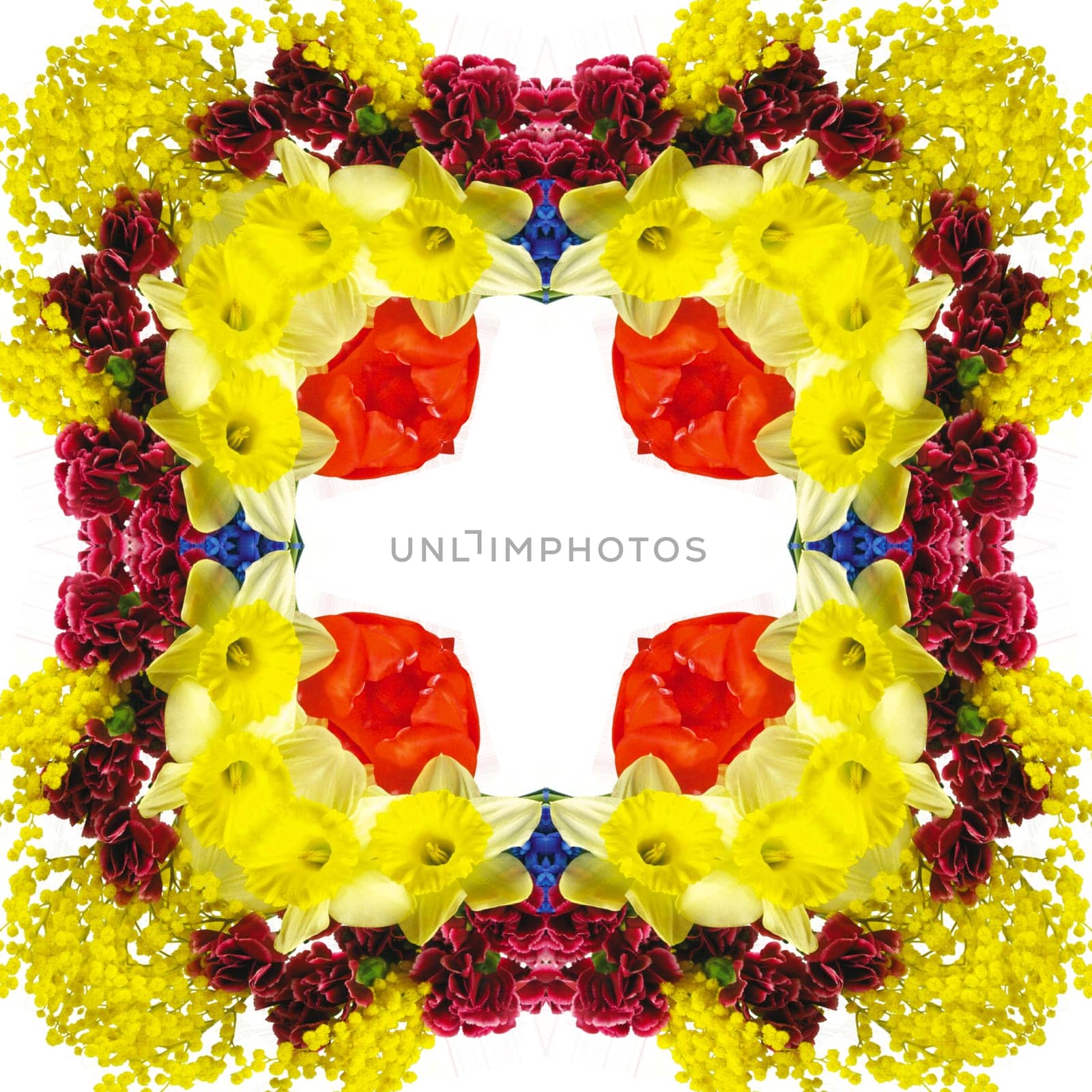 an abstract kaleidoscope background on white background