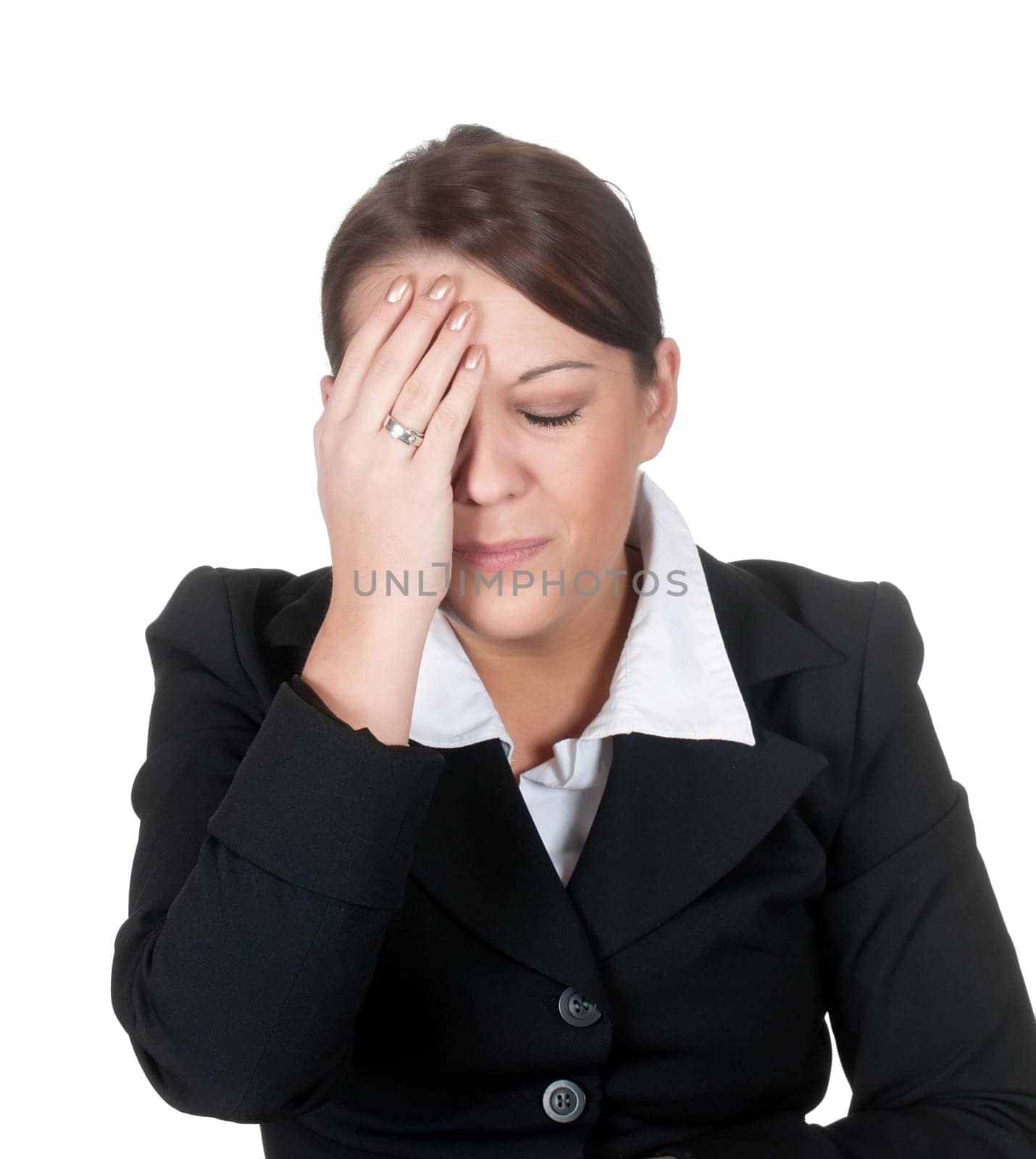 Businesswoman has headache