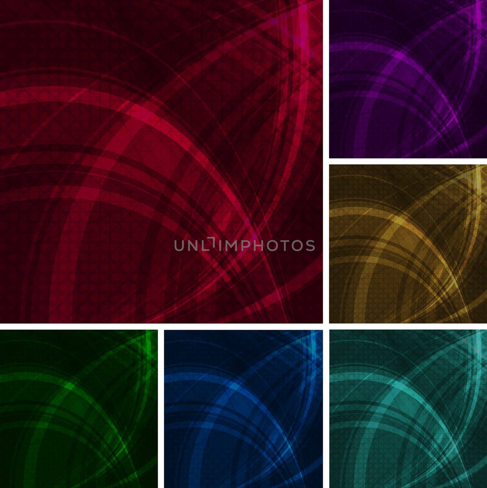 Dark abstract backgrounds. Six colors.