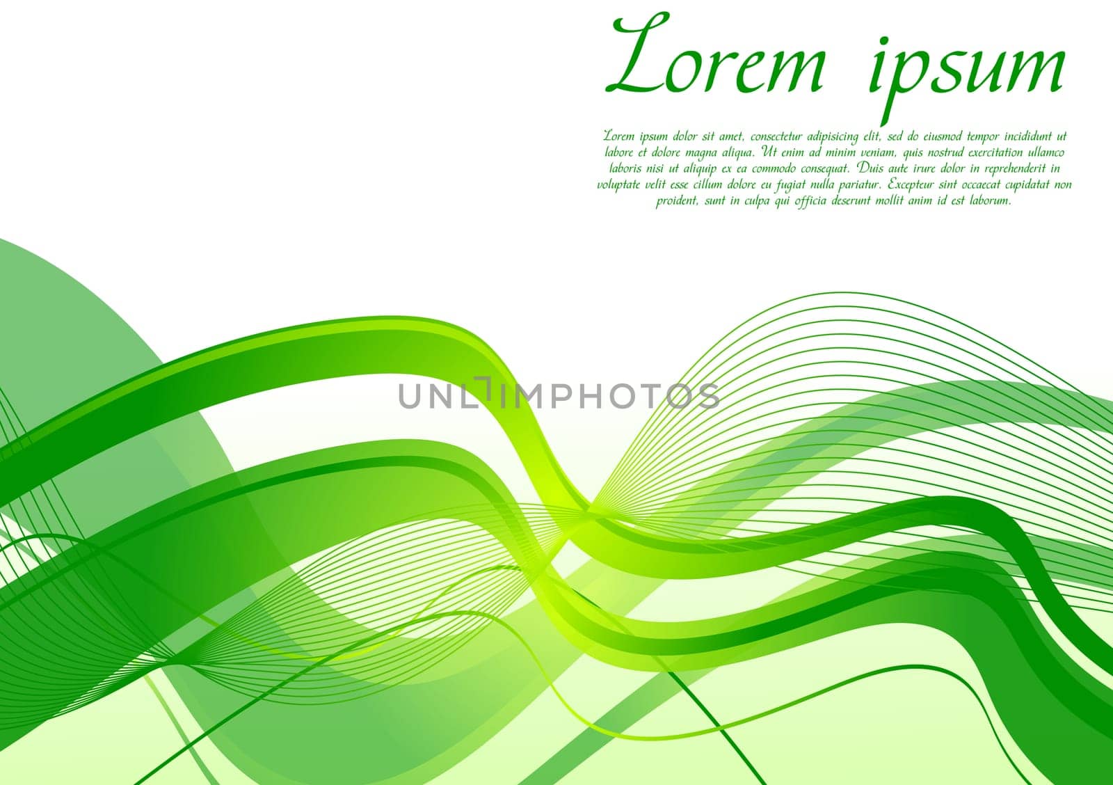 Abstract colorful waves on white background