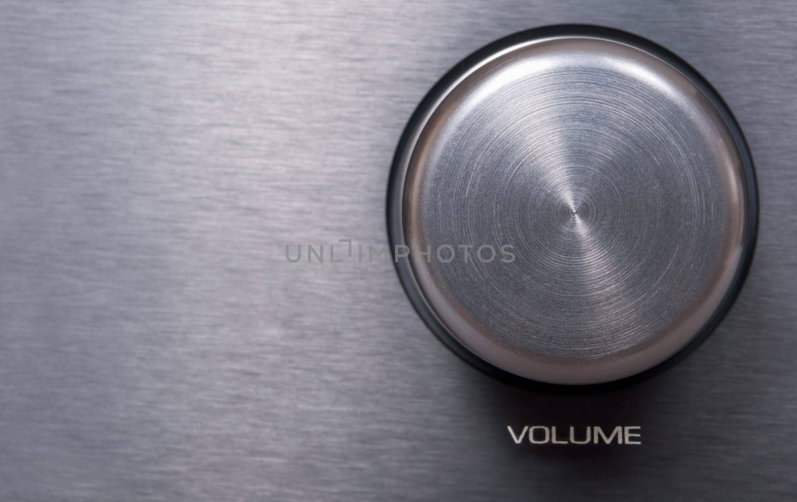 Detail of Metallic Volume Knob - With Copyspace