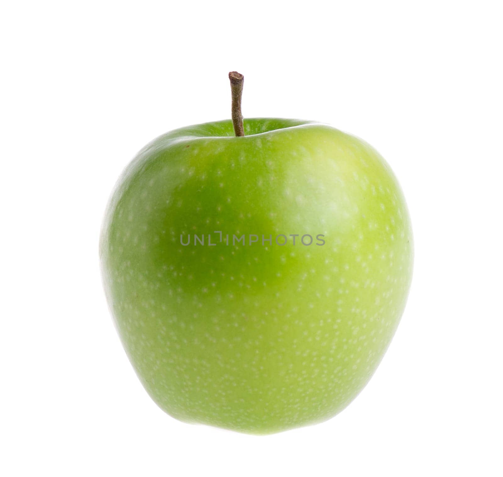 green apple on white background
