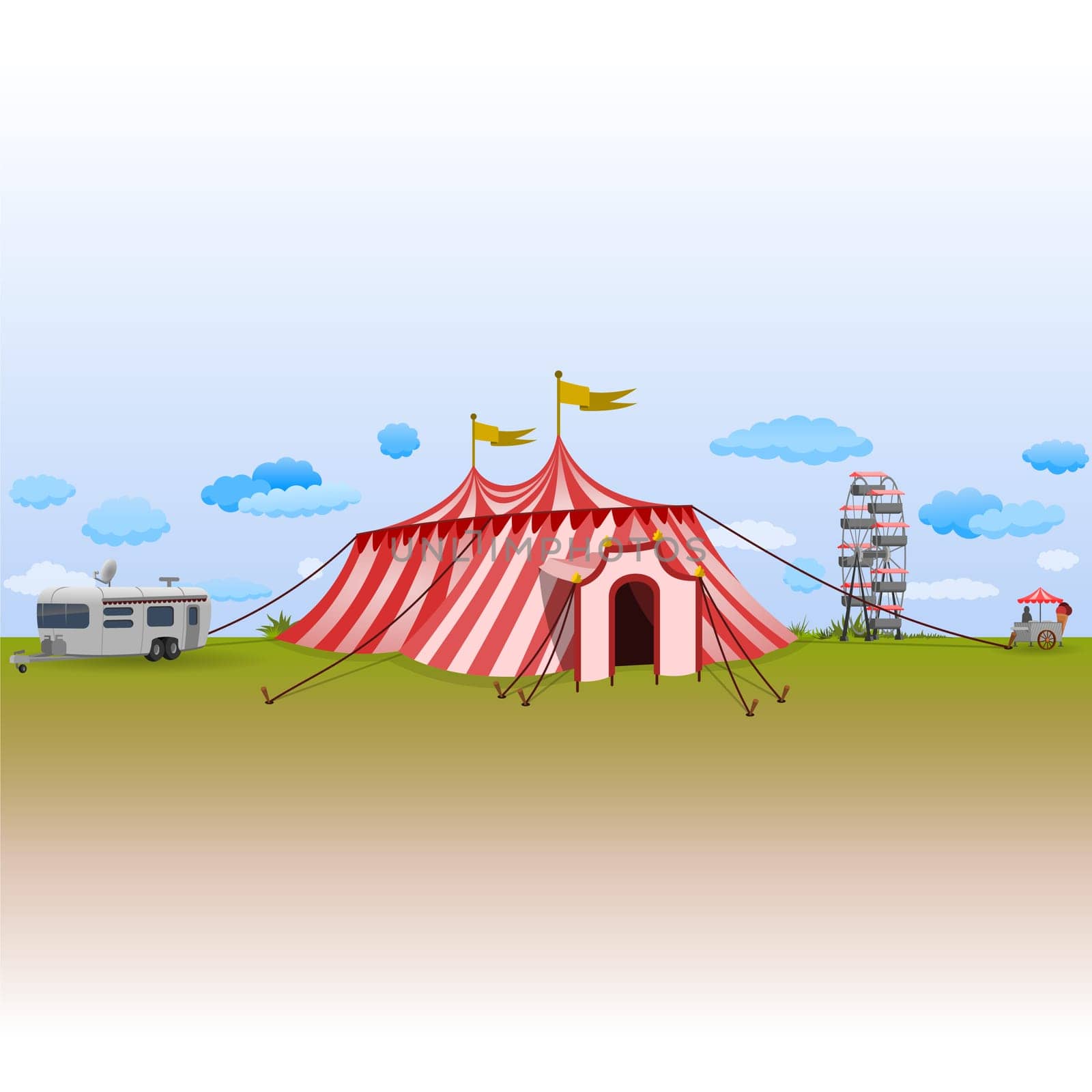 Amusement Park with Circus