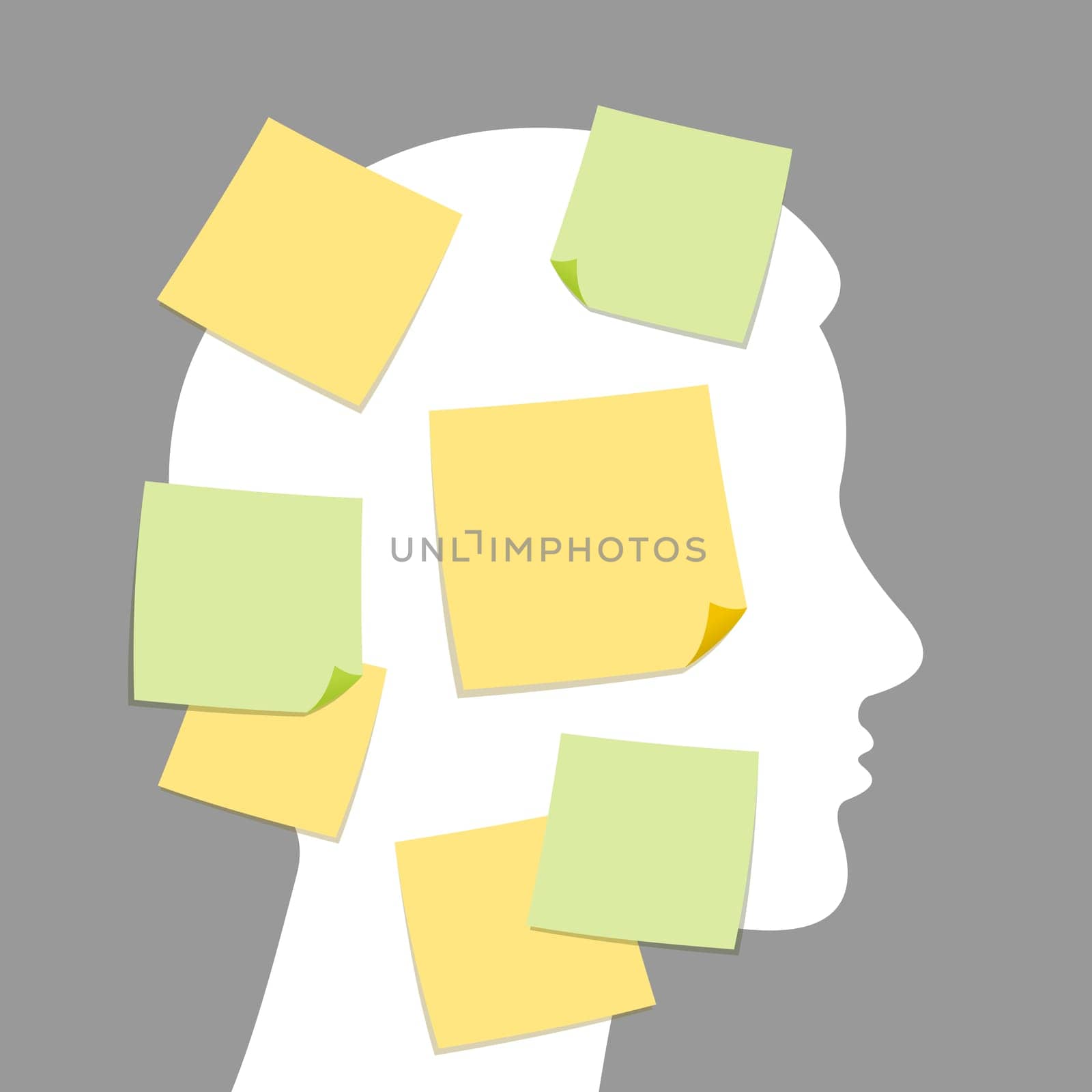 Abstract notes and idea making as vector illustration