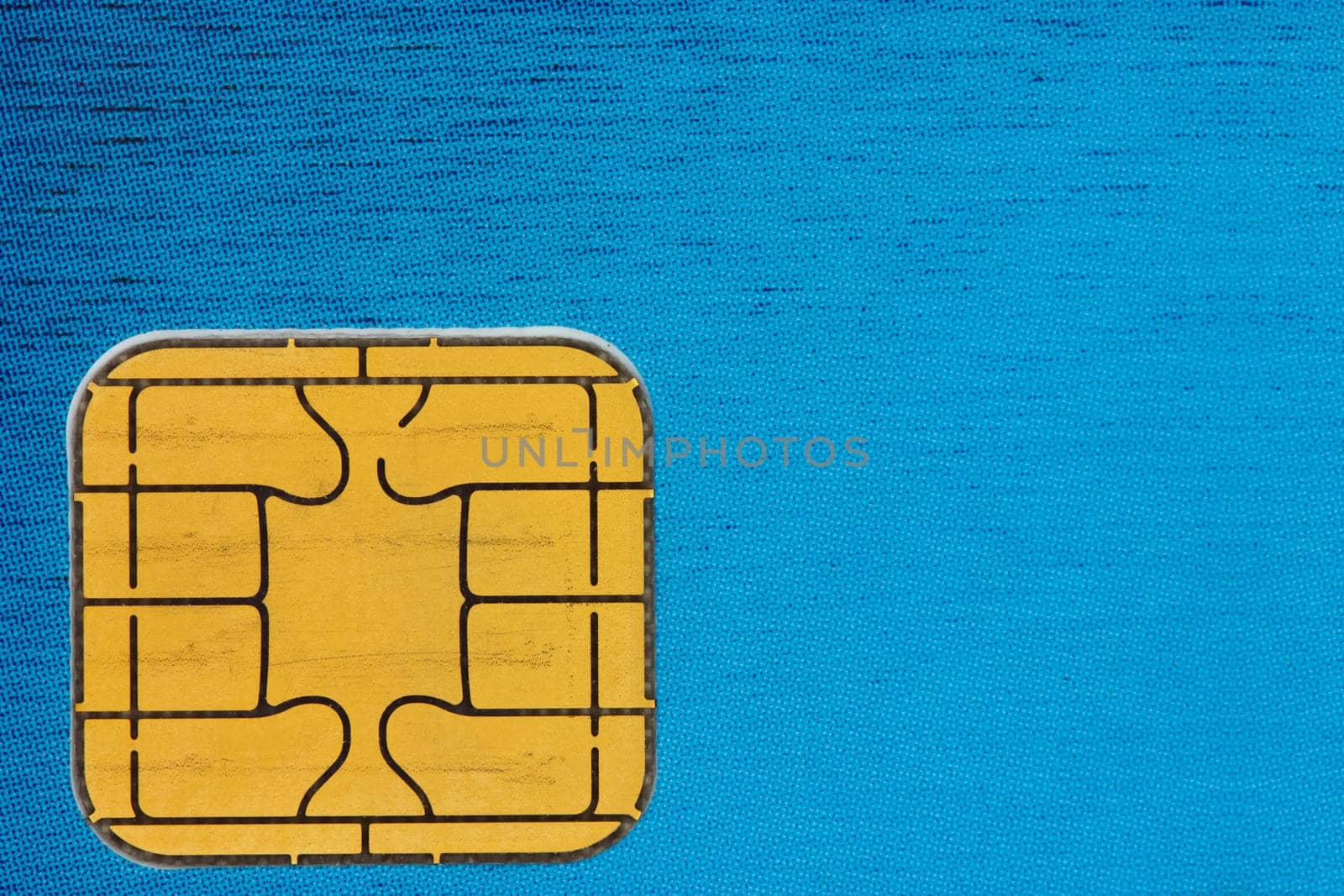 close up of a credit card chip