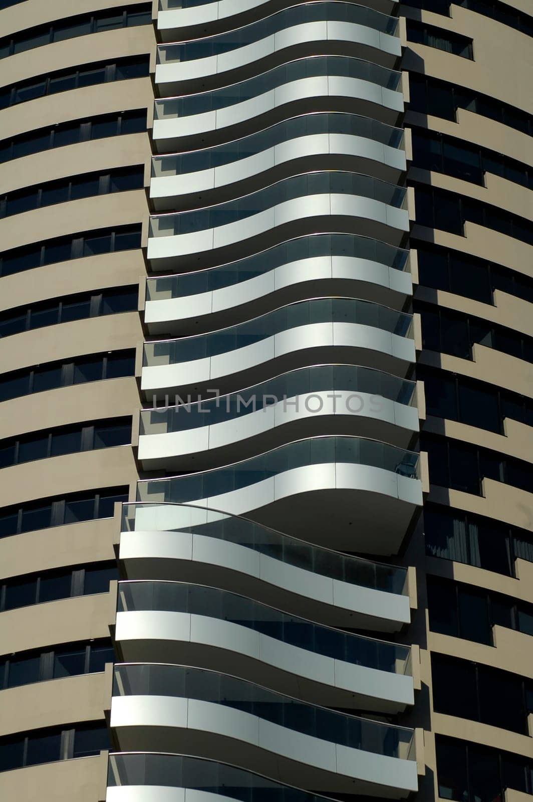 modern building detail, windows and balcony&#039 s