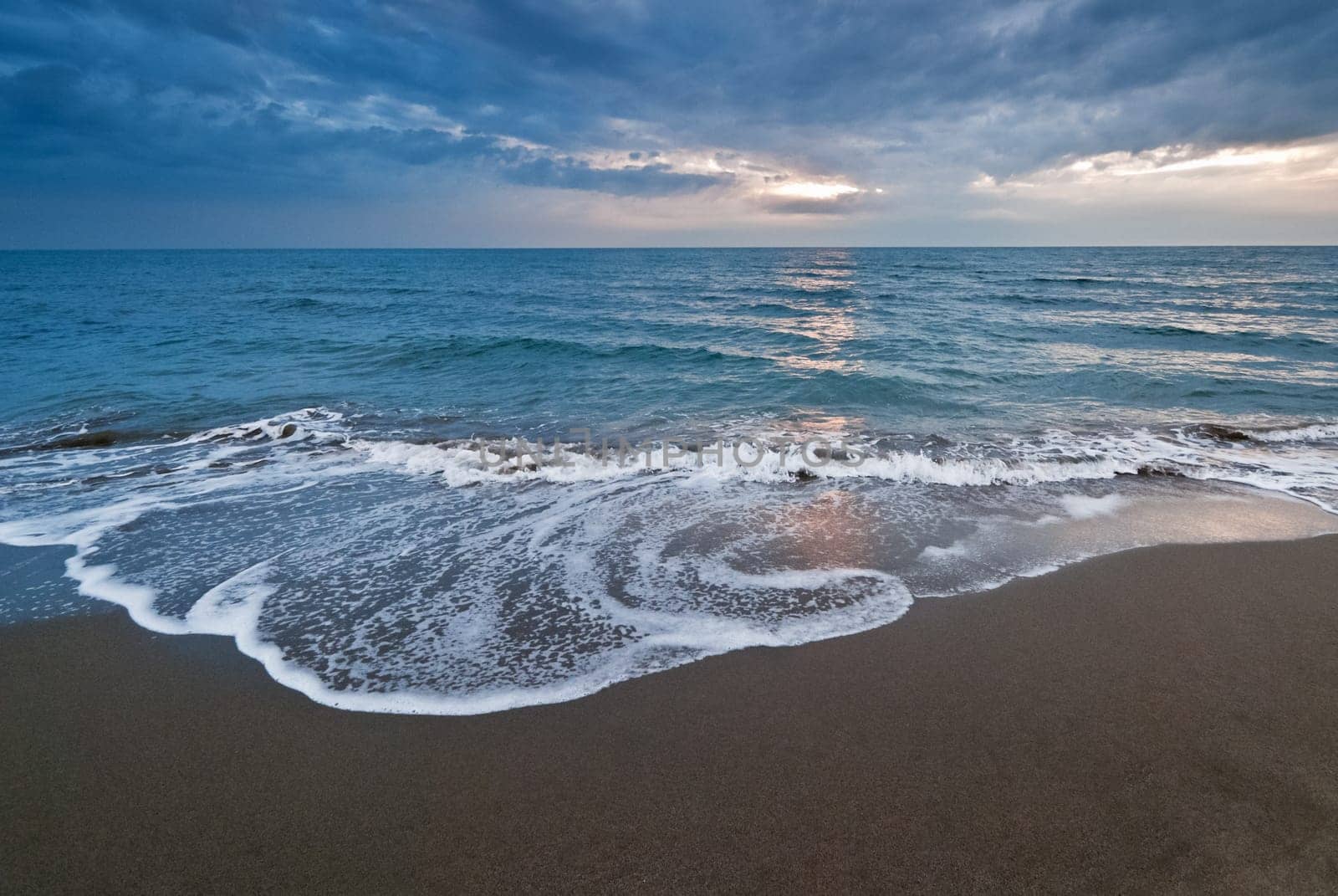 Spray on the beach