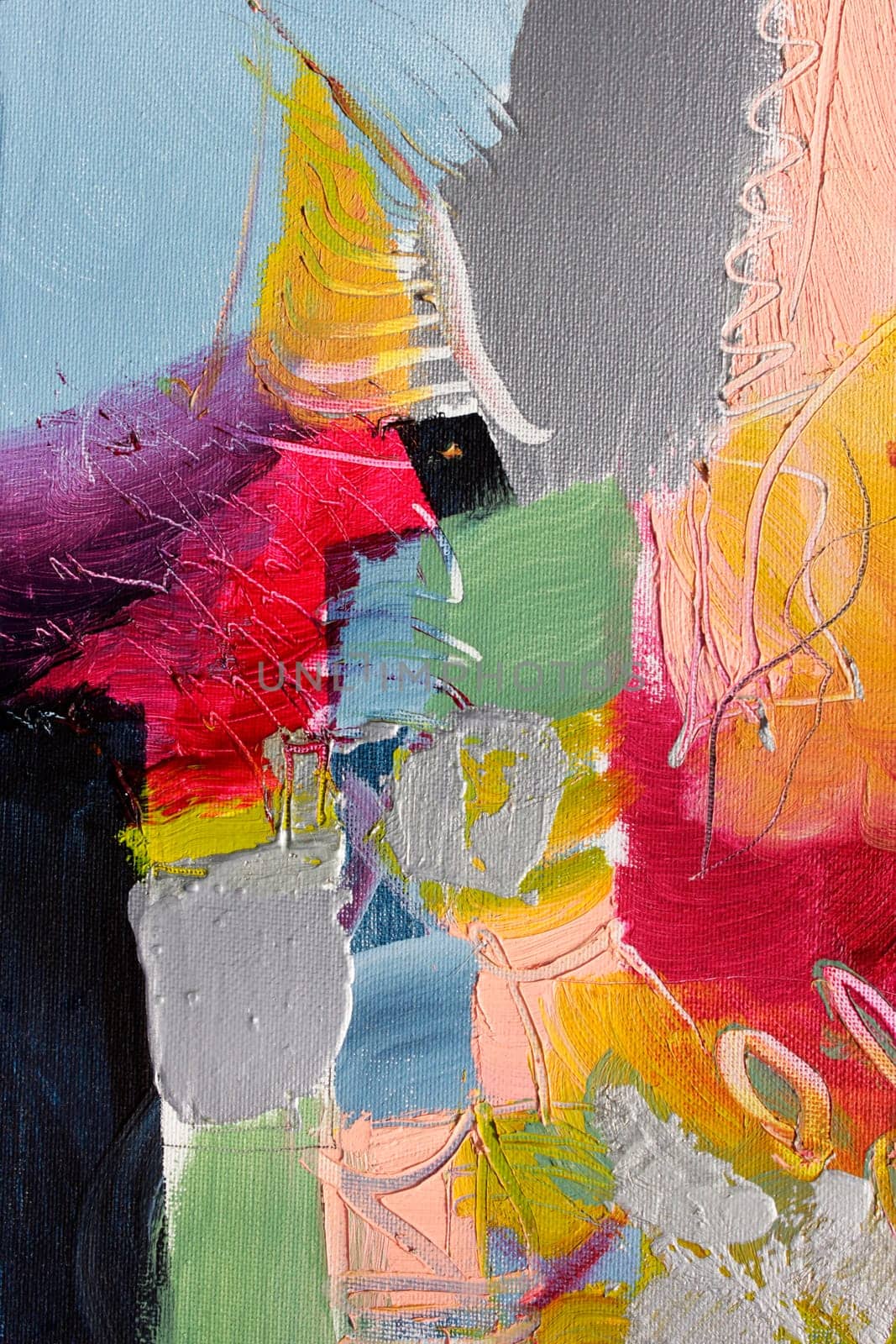 Textures painted on canvas with oil and acrylic paints