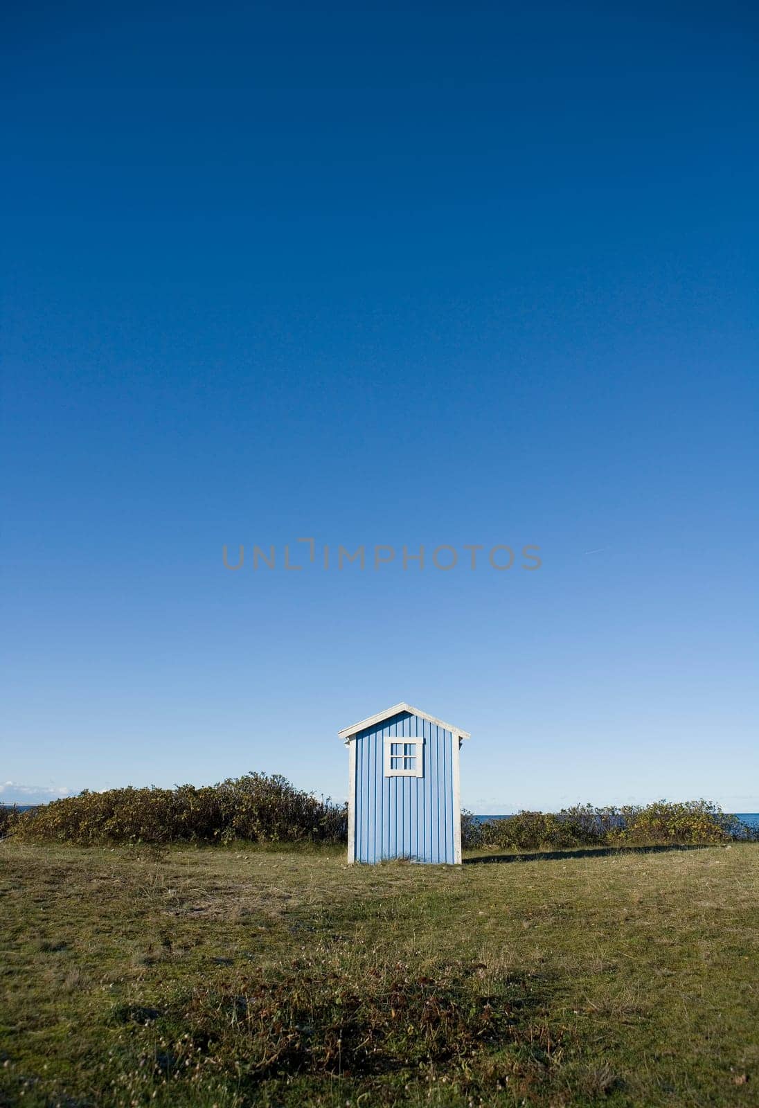 Single boathouse on a sunny day