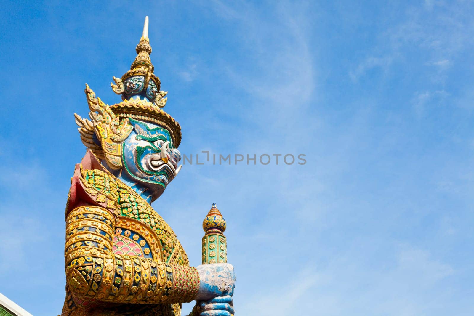 Guardian Demon statue at Grand Palace in Bangkok, Thailand