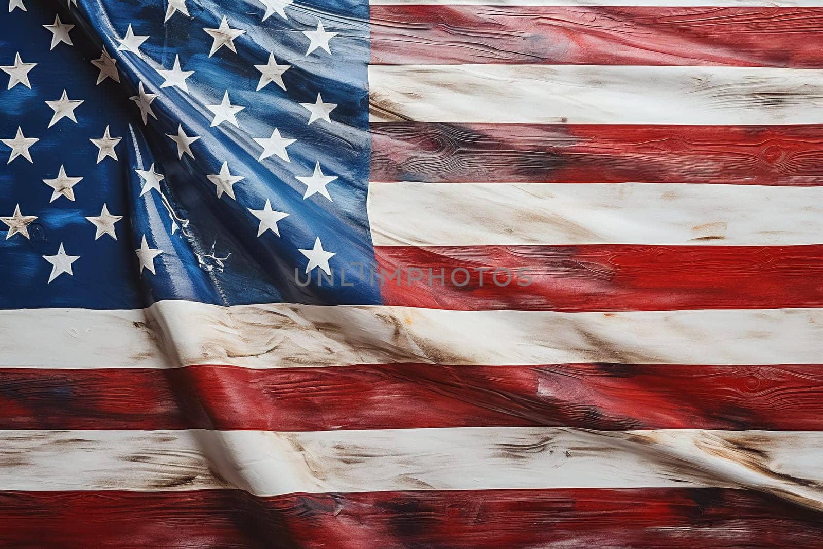 USA flag. American flag drawing.