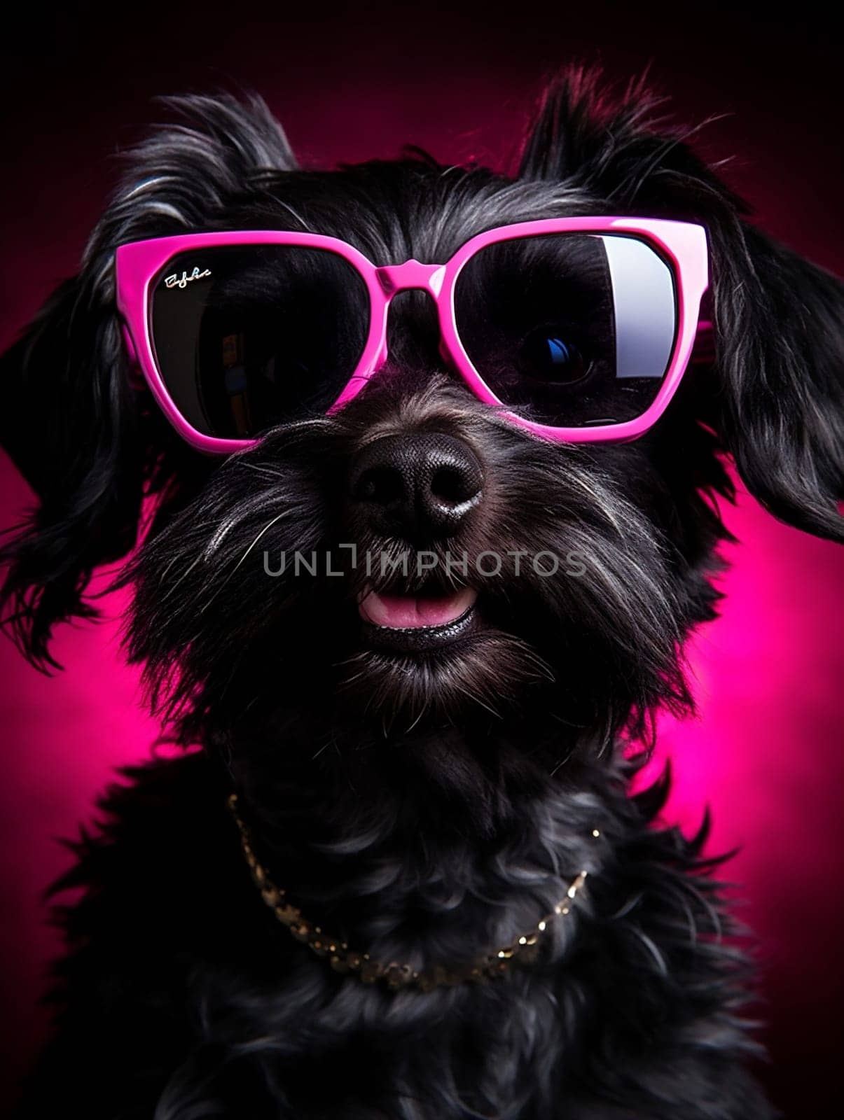 Dog adorable puppy young mammal glasses funny portrait cute sunglasses summer fun animal white looking domestic canine small pets