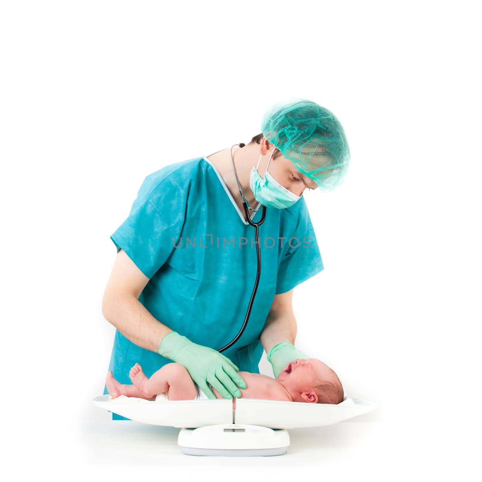 doctor with a baby