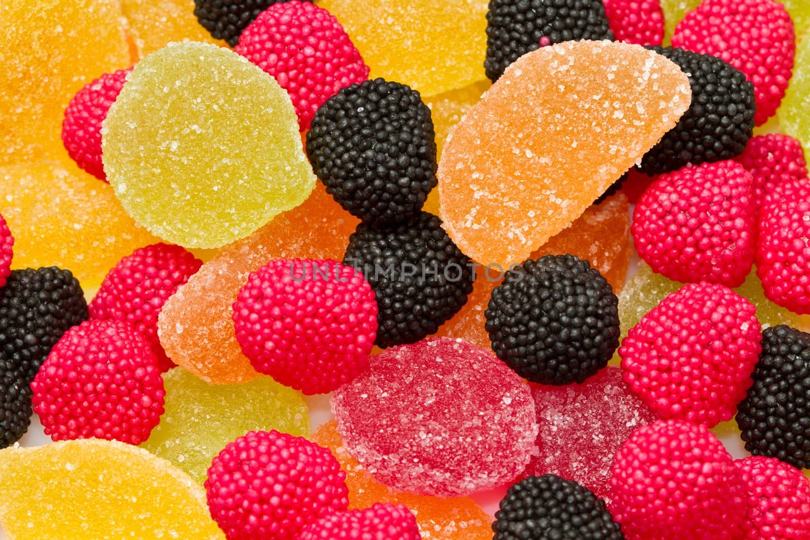 Background made of colourful sweets
