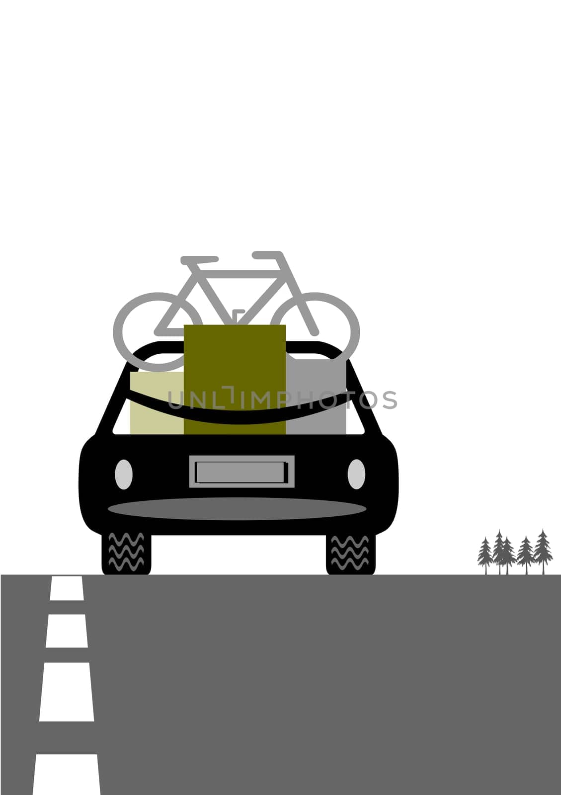 car loaded with suitcases