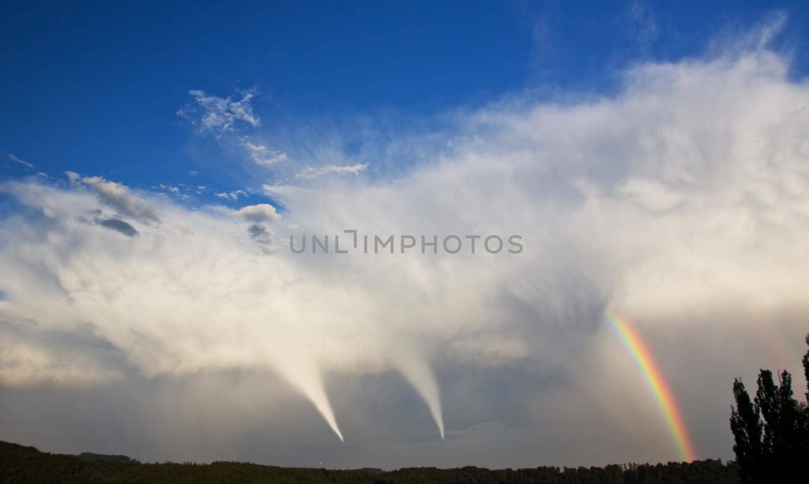 Tornado and rainbow