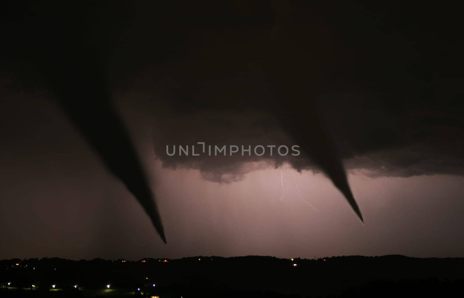 Tornado and lightning