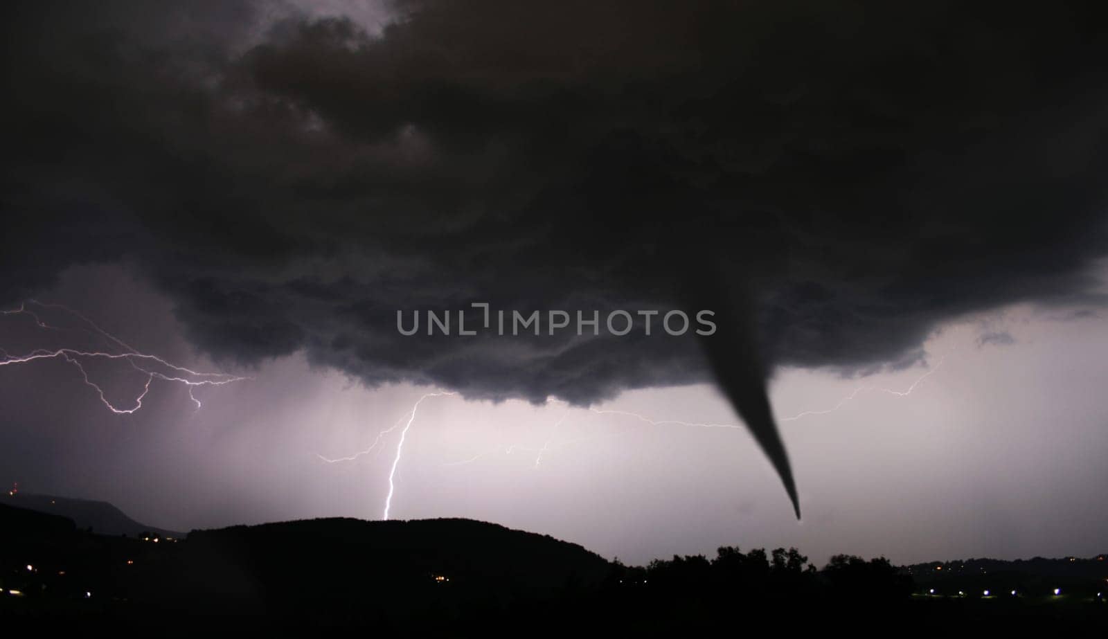 Tornado and lightning