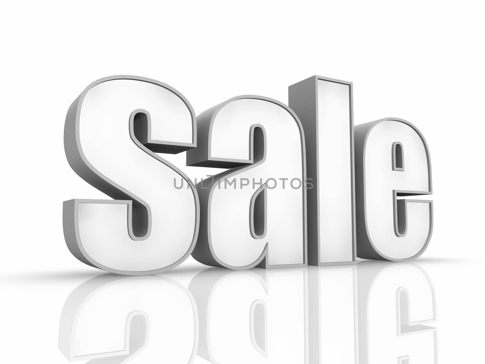 White sale, isolated on white background