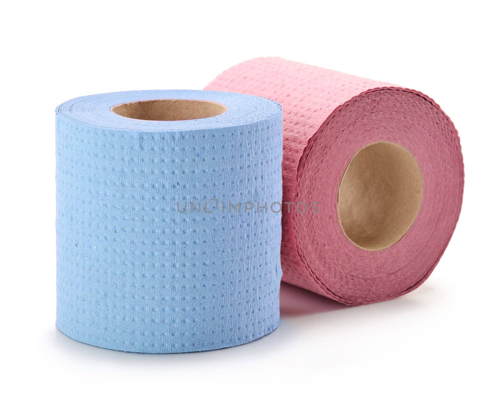 Toilet paper isolated on white