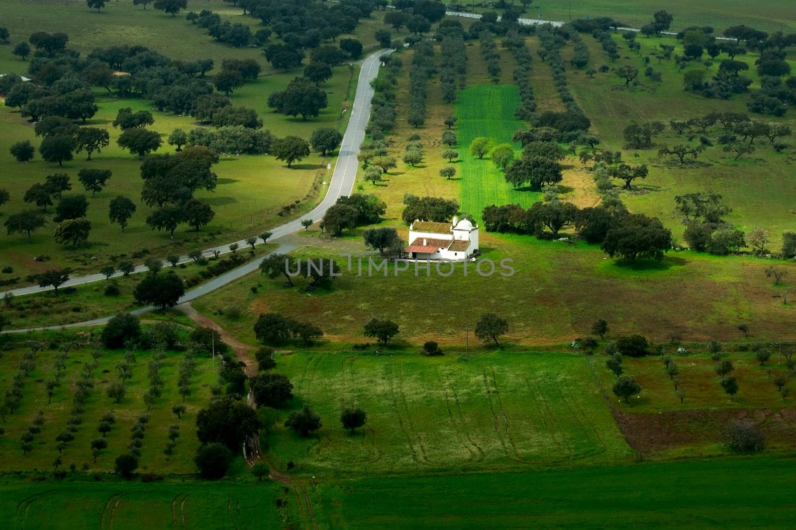Small traditional church at Alentejo&#039 s countryside