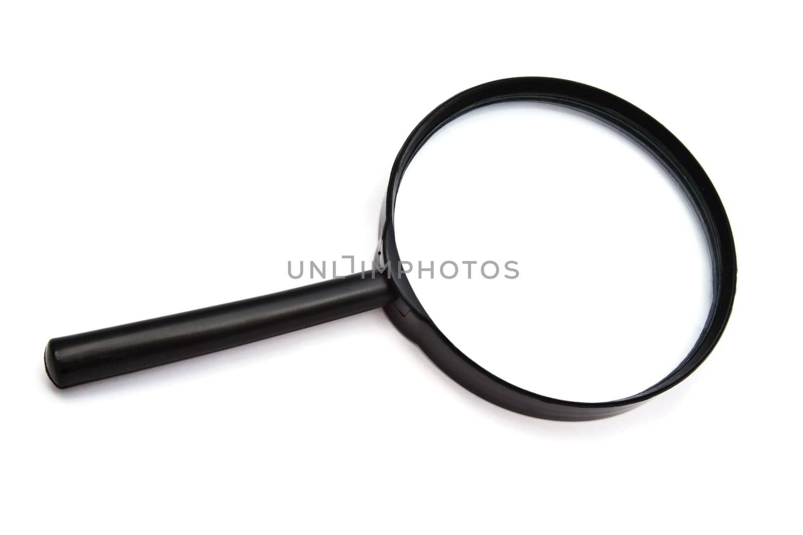 Magnifying glass on white background