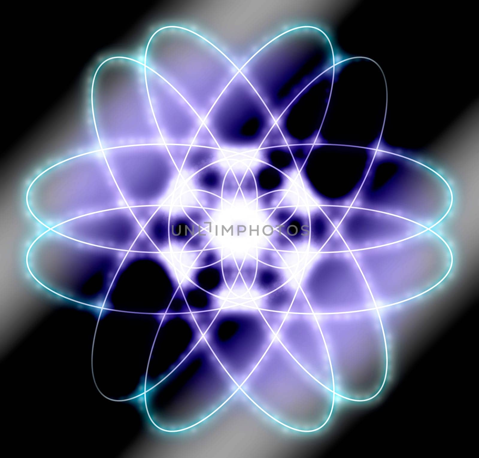 Abstract atom molecule icon graphic - medicine radiology icon