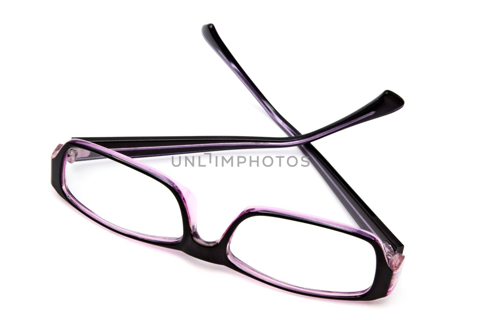 Beautiful glasses isolated on white background