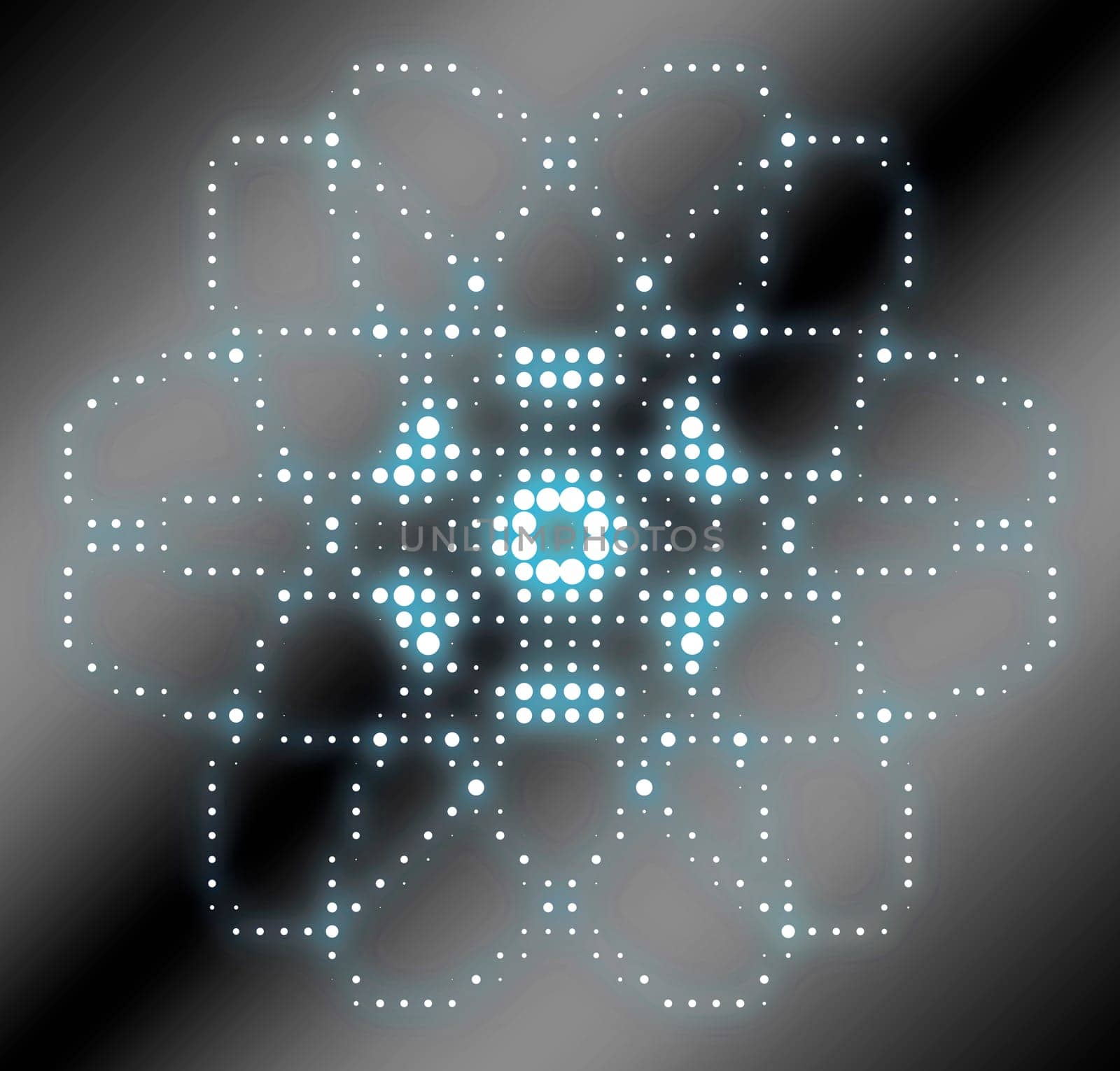 Abstract atom molecule icon graphic - medicine radiology icon