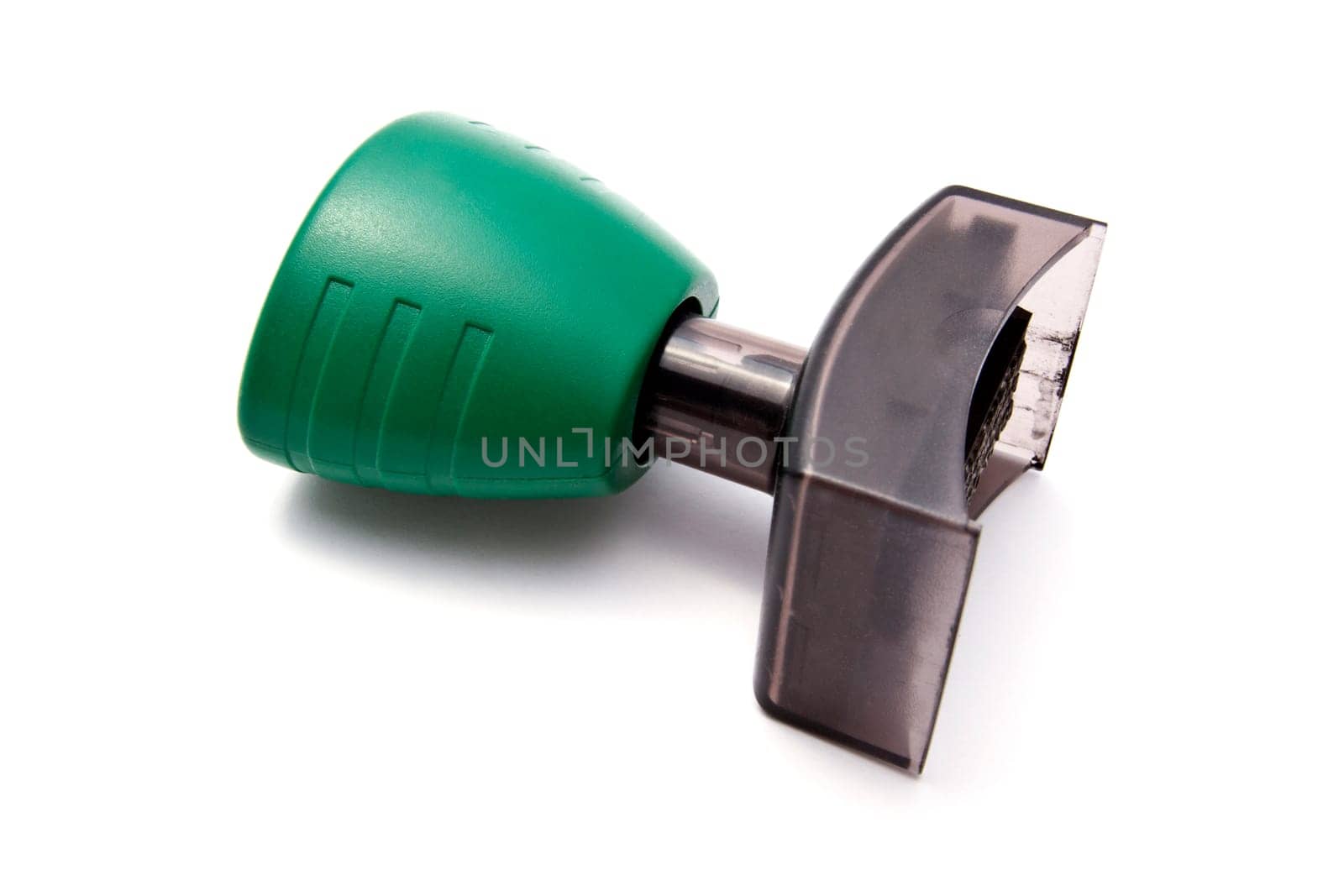 Green stamp isolated on white background