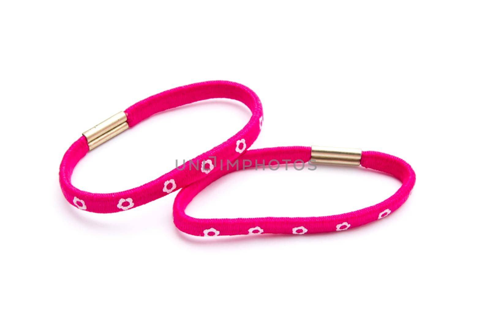 Beautful rubber bands isolated on white background