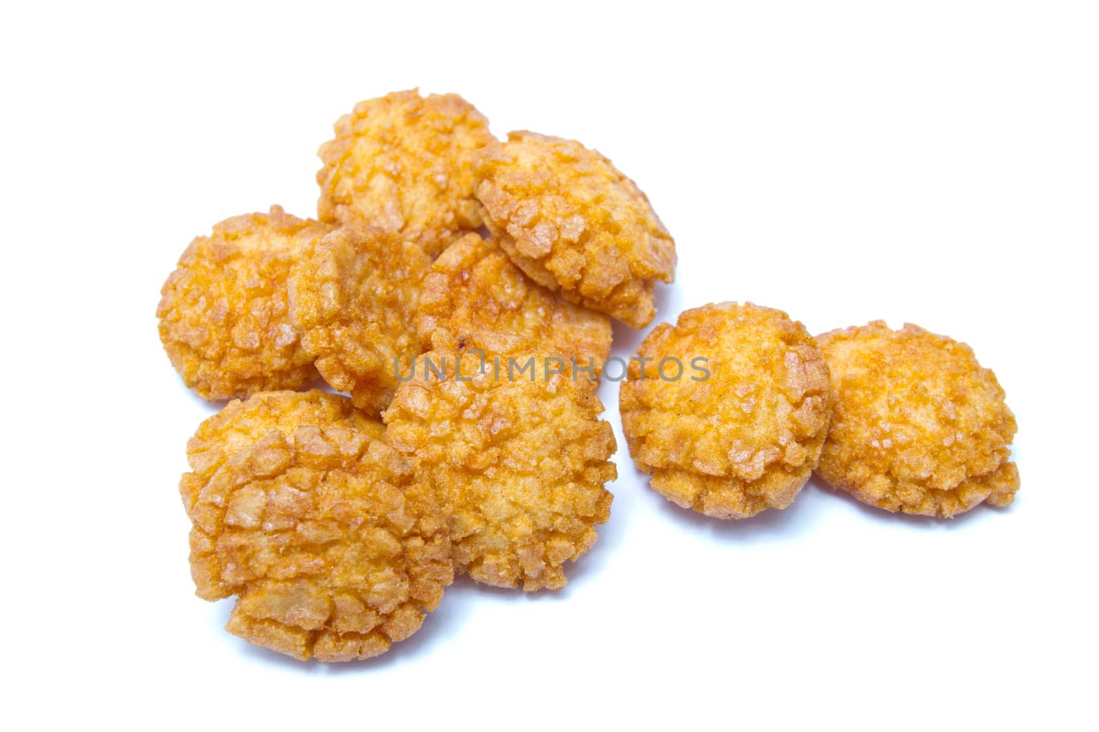 Delicious chili rackers closeup on white background